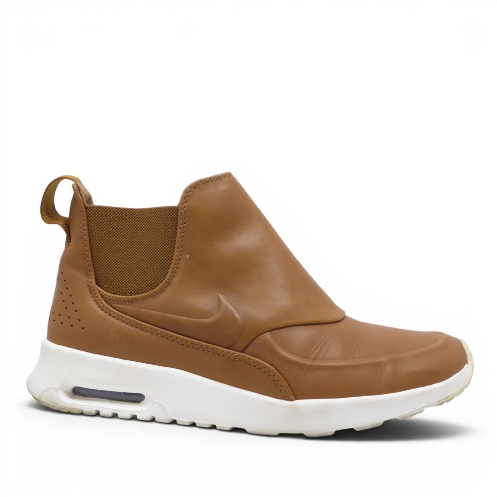 Nike Women Air Max Thea Mid Ale Brown Leather Chelsea Boots 8 - Picture 2 of 10